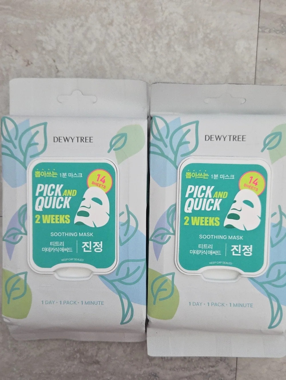 Dewytree Pick and Quick 2 Weeks Soothing Face Mask  (14 Sheets) 2 Packs